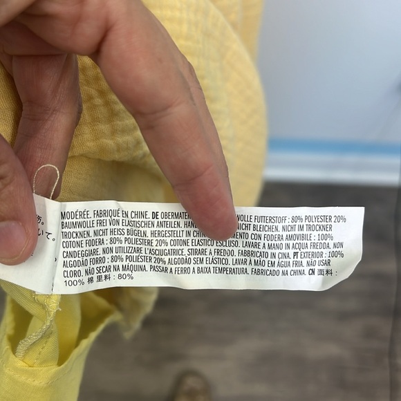 Free The Roses - Yellow Sweetheart With Raw Edges Details Maxi Dress Size  Large - Picture 12 of 14